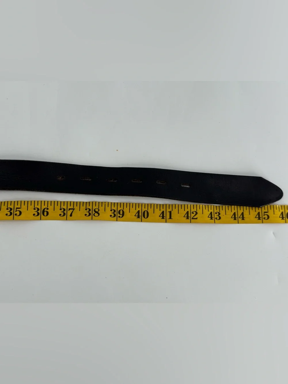 Vintage Casual Black Leather Belt 40